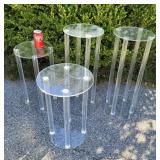 4 Clear Plastic Stands 27" 20"
