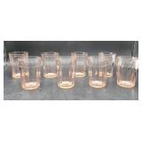 Pink Glass Drinking Glasses