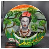 Lg. Colorful Painted Plate 15.5" Diameter on