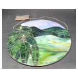Stained Glass Hanging Art 13.5" Diameter