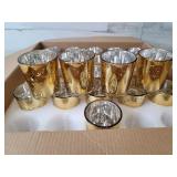 25 Gold Murcury Glass Candle Holders