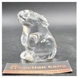 Baccarat Clear Crystal Glass Rabbit Paperweight