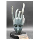 Black Marble Base Signed Salvador Dali Sculpture