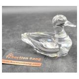 Baccarat Crystal Duck Figurine Paperweight