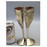 Heart silver Plate Heart Shaped Goblets