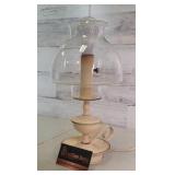 Lamp Electric 13" H w/ Hurricane- Works