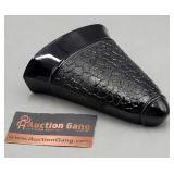 Black Amethyst Glass Wall Pocket 6"