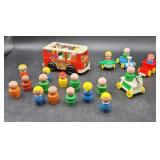 Fisher Price Mini Bus & People