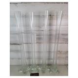 4 Vases 24" Tall Has some rim nicks and chip