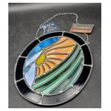 Stained Glass Sun Rise Hanging 13.25" ï¿½ 10.25"