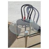Chair & Round End Table 22"T 24" Round