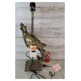 Metal Bird Lamp - Works - needs repaired