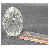 Clear Glass Paperweight 3"H
