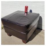 Leather Ottoman