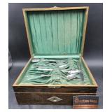Wooden Box of Silverware