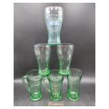 Green Coca-Cola Glasses