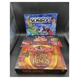 Board Games Lot Monopoly Sorry
