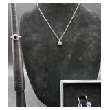 Silver 925  Matching Necklace & Pendant,