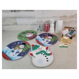 Holiday Plates, Candle Holders, Fairy String