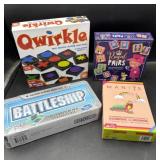 Board Games - Battleship, Mantis,, Qwirkle