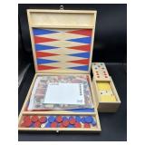 Wood Board Games- Multi game, Dominoes