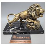 Bronze Lion on Marble