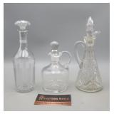 Decanter Bottles 5.5" 8" & 8.5" H w/Stoppers