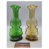 Glass Cello Bottles 9" H