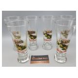 1996 Budweiser Glasses Frogs Set