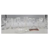 Crystal & Glass Collector Goblets - Some Marked