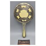 Vintage Vanity Hand Mirror - German Silver