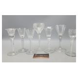 Crystal & Glass Stemmed Collector Glasses