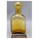 Amber Glass Bottle 8" H w/Topper