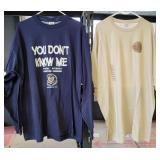 T-Shirts Long Sleeve XXL, Short Sleeve XXXL