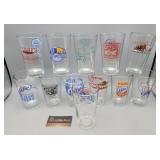 Beer Glasses Lot Miller Budweiser