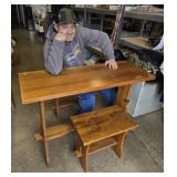 Great Table w 2 Benches 44Wx17.5Dx31.5H - Great