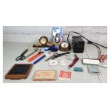 Table Clocks, Scissors, Automatic Pencil