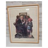 Framed Norman Rockwell Pic 23" ï¿½ 29"