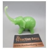 Green Glass Elephant