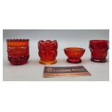 Amberina & Red Glass Items