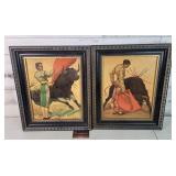 Bull Fighter Framed Art 15"ï¿½18" Tuser