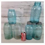 Large Blue Jar Lot