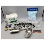 Measured Bottle Pourers, Napkins, Caps, Ice