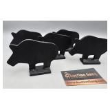 Set of 5 Hardened Steel Pig Targets