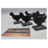 Set of 5 Hardened Steel Chicken Targets