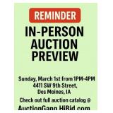 **CLICK HERE FOR IN-PERSON PREVIEW DETAILS**