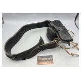 41" Leather Belt w Gun Holster & Ammo Loops