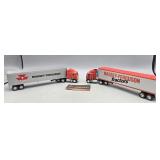 Pair of ERTL Massey-Ferguson Die-Cast Semi Banks,