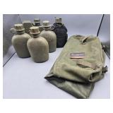 Waterproof Military Bag with Group of Canteens &
