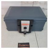 Honeywell Safe w Key - inside is 11Lx7Wx3.5H